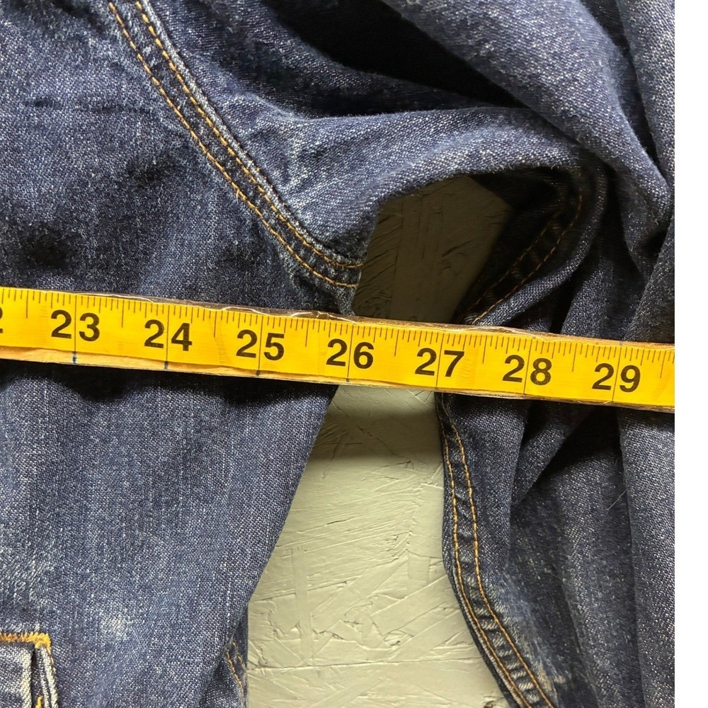 Abercrombie & Fitch Denim Jacket Men's XL Blue Trucker Distressed Vintage - Picture 9 of 12